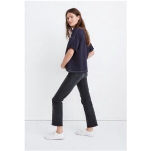 Madewell Slim Demi Boot Cut Gray Straight Leg High Riser Jeans 26